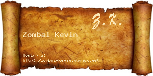 Zombai Kevin névjegykártya
