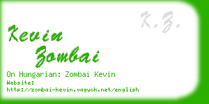 kevin zombai business card